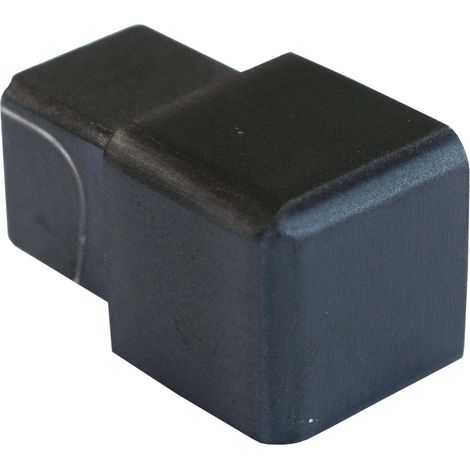 Dalsys Endstück für Fliesenschiene Quadratprofil Edelstahl, Fliesenprofil - Schwarz gebürstet 12,5mm, 1 Stück