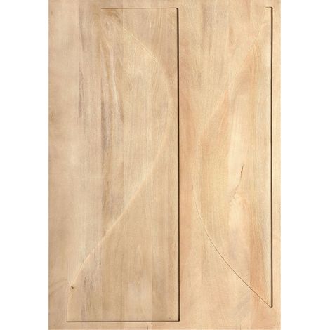 Décoration murale contemporaine en bois de manguier finition naturelle - Bois naturel clair chaleureux (1/3)