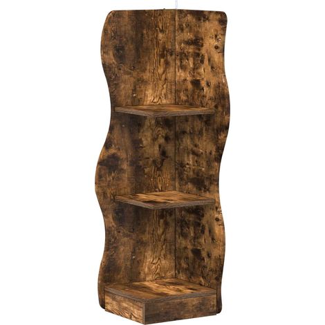 Eckregal Geräucherte Eiche 34 x 33 x 102 cm Holzwerkstoff vidaXL