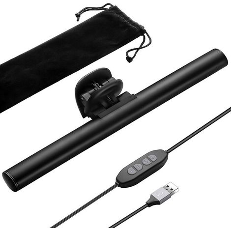 moniteur d'ordinateur lumière usb led lampe de bureau liseuse 3 couleurs pour bureau à domicile 40cm (1/5)
