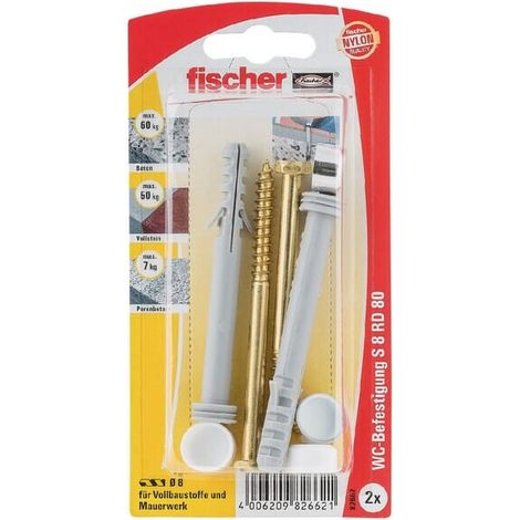 Fissaggio WC (2) FISCHER S8RD80CRK
