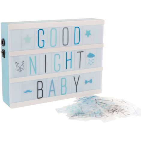 Lampada light box per bambini H15cm - Blu - Atmosphera créateur d'intérieur (1/4)