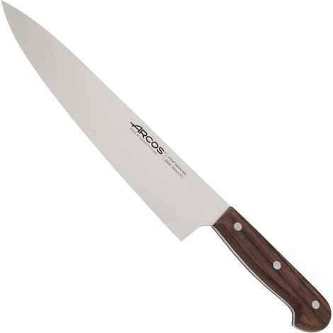 Cuchillo  de cocinero Arcos Palisandro  263600 de acero inoxidable Nitrum y mango de madera de Palisandro con hoja de 25 cm, y Funda Hoja (1/5)