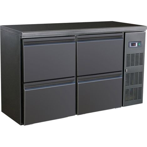 Arrière bar réfrigérée noir 4 tiroirs - Combisteel (1/3)