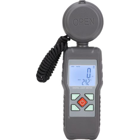 Luxmètre numérique, testeur de flux lumineux 200 000 lx, écran LCD noir et blanc, mesure de l'intensité lumineuse (1/5)