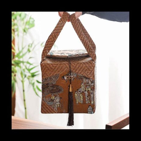 1  Coffret Cadeau,rotin + satin,or boue (1/5)