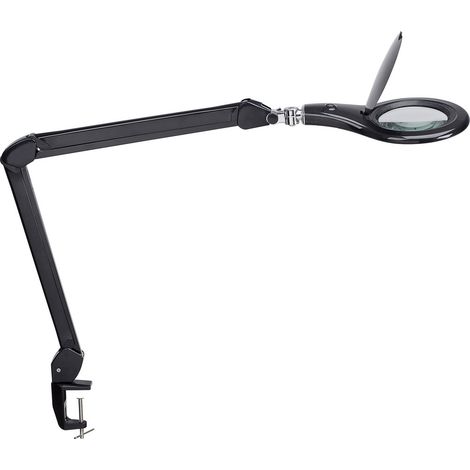LED-Lupenleuchte Glaslinse 127mm (5 Zoll) Tischklemme schwarz (1/2)