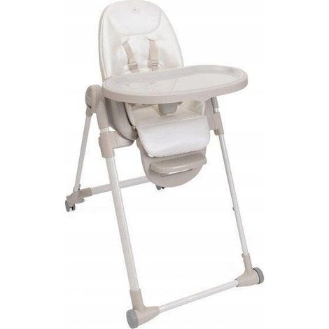Trona Chicco Polly Armonia con función reclinable, color nácar + barra de seguridad incluida (1/3)