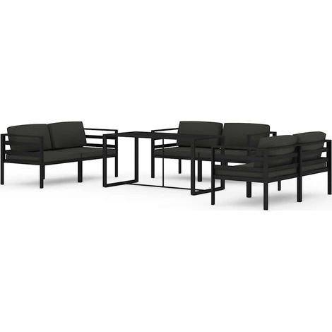 Maison Exclusive - 7-tlg. Garten-Lounge-Set mit Kissen Aluminium (1/5)