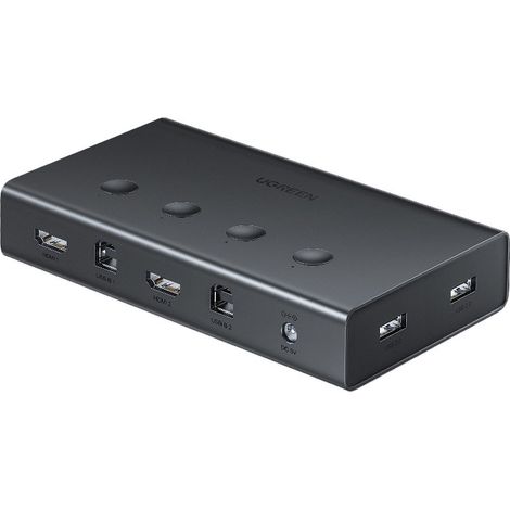 Ugreen KVM (Tastatur Video Maus) Schalter 4 x 1 HDMI (weiblich) 4 x USB (weiblich) 4 x USB Typ B (weiblich) schwarz