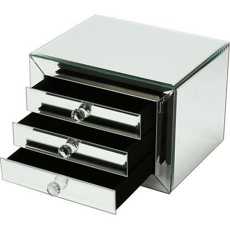 Signes Grimalt Joyero Decoracion Joyero Organizador Con Cajon Cajas Y Joyeros Plateado 17x19x23cm 27796 (1/2)