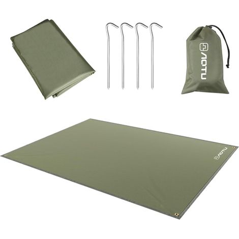Camping Zeltplane 2.2x1.5m wasserdicht mit Heringen und Tasche (1/5)