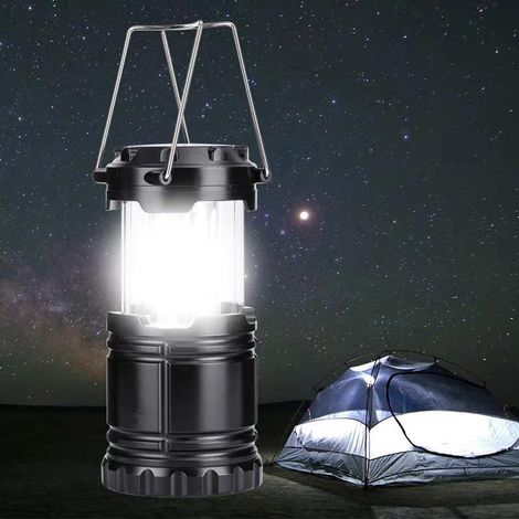 Lampe de camping solaire à manivelle 8,5x18cm, modèle pile (sans batterie), torche LED ultra-lumineuse portable, lecture, randonnée, urgence (1/4)