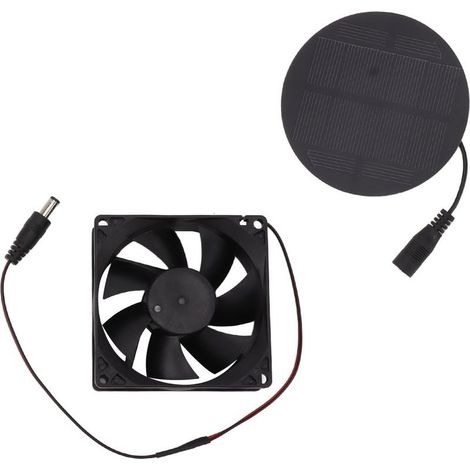 Ventilateur de panneau solaire 3W, Mini ventilateur d'extraction solaire à faible bruit et économie d'énergie pour poulailler et serre (1/5)