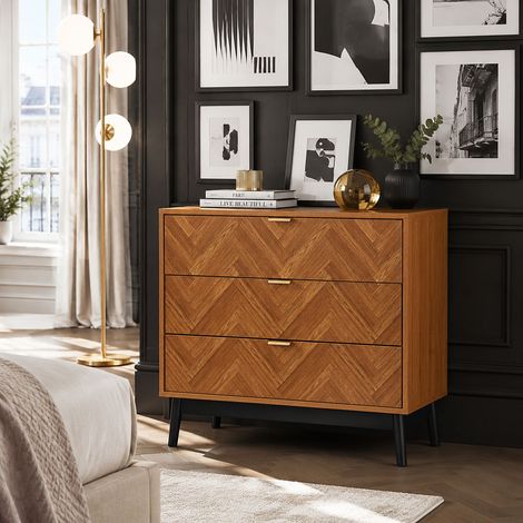 Commode - HOME DECO FACTORY - Felix - Brut - Naturel - Marron et Noir (1/5)