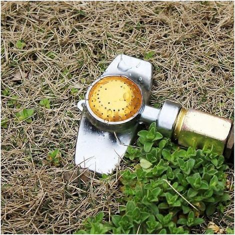 Arroseur à jet ponctuel métallique 360 degrés, motif carré et cercle, débit d'eau doux, pour jardin et pelouse (1/5)
