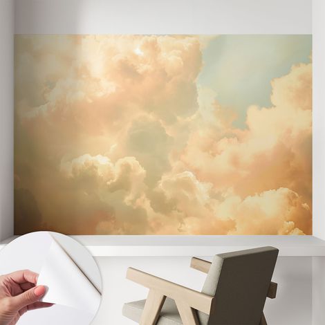 Papier peint adhésif autocollant pour salon chambre à coucher peint imprimé pour mur Nuages éthérés 104x70 cm (1/5)