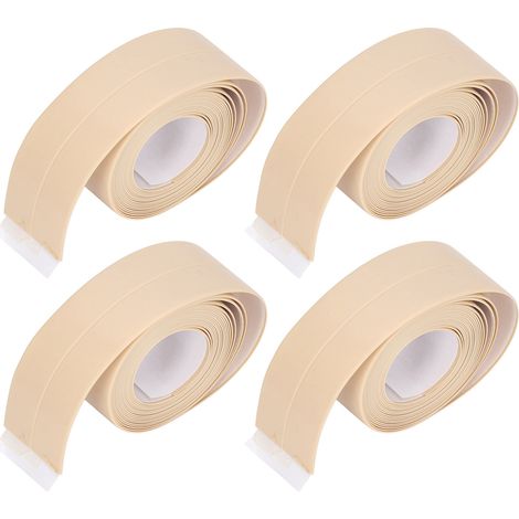 4 joints d'étanchéité de cuisine, en PVC, étanches et auto-adhésifs, pour lavabos de salle de bain (1/5)