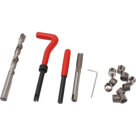 Kit de réparation de filetage M6x1.0, foret en acier au carbone, taraud à spirale hélicoïdale, outil de réparation pour la réparation automobile (1/5)