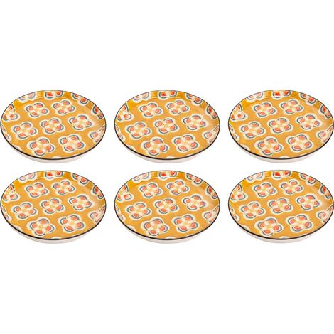 Assiette plate à motifs Imany (Lot de 6) Jaune (1/5)