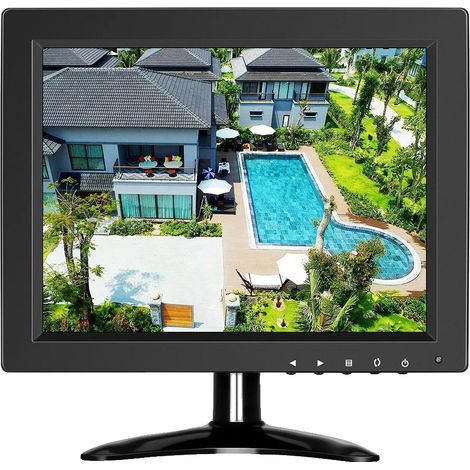 Monitor de vídeo, pantalla LCD de 10 pulgadas, compatibilidad con múltiples entradas, enchufe europeo. (1/5)