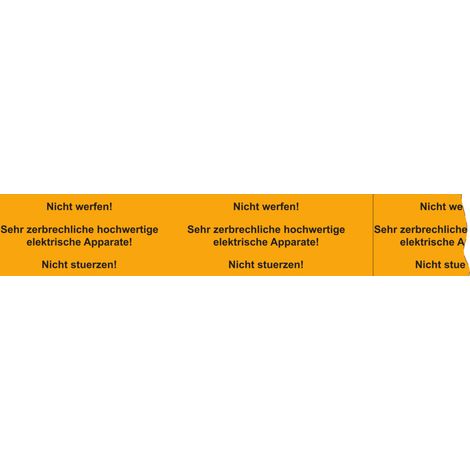 Ruban d'emballage, jaune/noir, 50 mm x 66 m, texte : Ne pas jeter 