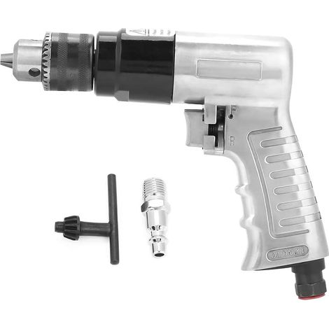 Pneumatic Drill -3/8" 1700rpm High-speed Pneumatic Drill Reversible Rotation Air Drill Tool for Hole Drilling (1/5)