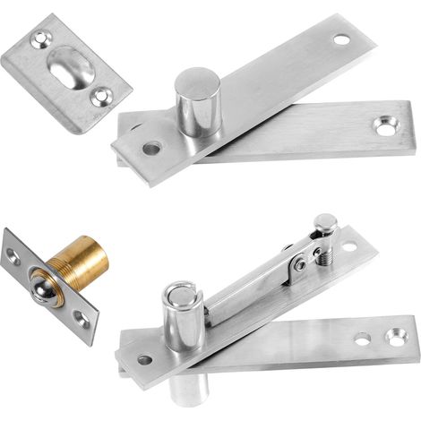 Ensemble Charnières Pivotantes Porte, Charnière Porte Cachée Rotation à 360 Degrés Acier Inoxydable Quincaillerie de Bibliothèque Bois pour Porte Secrète Porte d'Armoire et Placard (1/5)