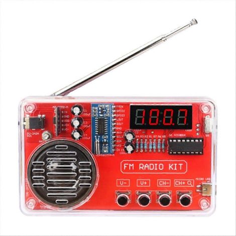 DIY-FM-Radio-Lötset, Elektronik für Bildungszwecke, praktischer Zusammenbau für Anfänger, tragbares Empfängermodul, Lötübung, Hochfrequenz-Bausatz. (1/5)