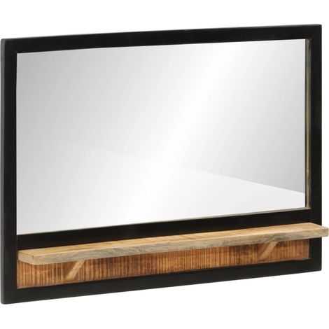 Spiegel mit Ablage 80x8x55 cm Glas und Massivholz Mango vidaXL