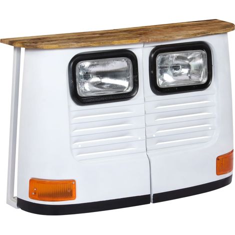 LKW-Sideboard Massivholz Mango Weiß