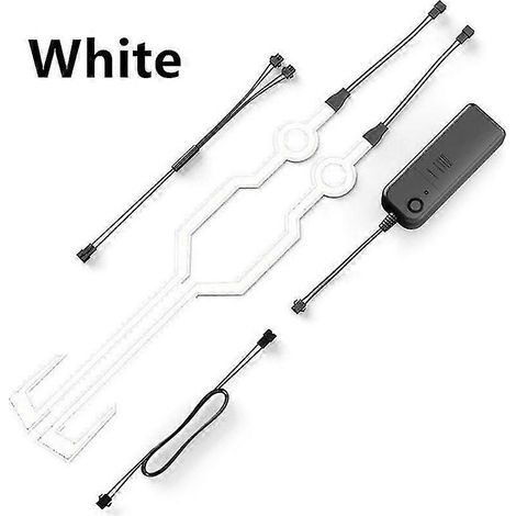 Kit d'éclairage LED pour casque de moto, bande clignotante pour la conduite de nuit, 3 modes (1/2)