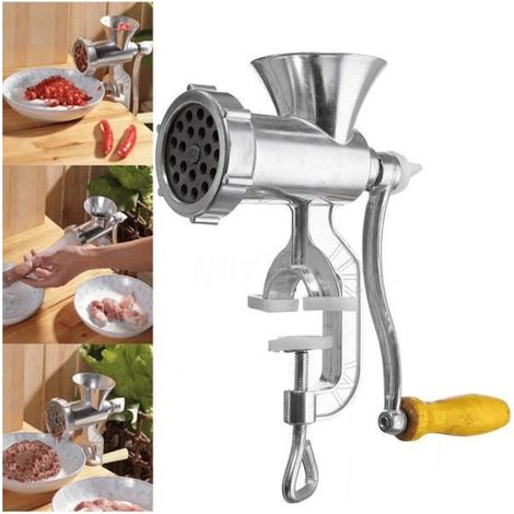 Hachoir à viande manuel, machine à saucisses à manivelle, outil pour farcir les saucisses et la viande hachée (1/5)