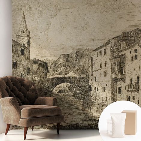 Carta Da Parati Non Tessuto - Decorazione Da Muro - Traspirante - Con Motivo - Per Camera Da Letto Cucina Panorama della città 250x250 cm (1/5)