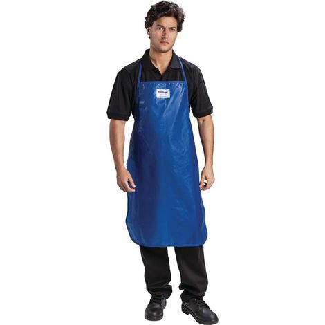 Tablier Bavette En Nylon Burnguard Quicklean Bleu - Burnguard
