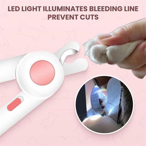 Lot de 2 coupe-ongles LED pour chats et chiens d'intérieur - FFY (1/4)
