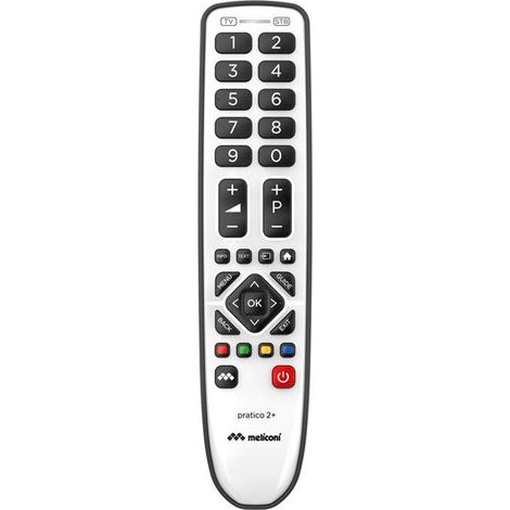 Meliconi Gumbody Pratico 2+ mando a distancia IR inalámbrico TV, Receptor de televisión Botones (1/3)