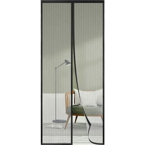 Zanzariera per porte e finestre 180x220, tutte le misure di zanzariera magnetica, zanzariera nera di alta qualità, facile da installare.