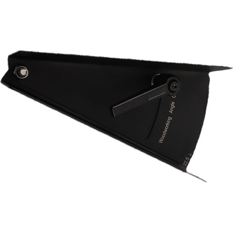 Équerre réglable finition noire en fer pour outillage bois, serre-joint angle variable 45°, calibrage laser, vis réglable, échelle nette (1/5)