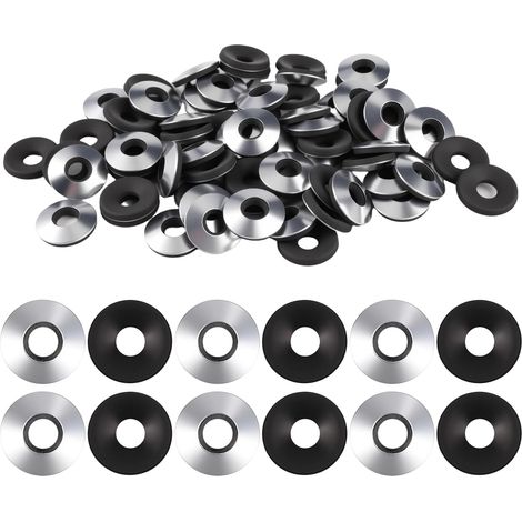 Lot de 200 Rondelles Plates M6.3 × 16mm Rondelles d'étanchéité EPDM Rondelles Metal avec Joint Caoutchouc, Rondelle Neoprene pour Vis Autoperceuses Cache Vis Toiture (1/5)
