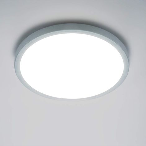 QAZQA Plafonnier LED 18W UFO Panel Rond Lampes de Plafond Moderne Ultra-mince LED Lampe 1620LM Blanc Froid 6500K Facile à installer Applicable à Salle de Cuisine Salon Balcon Ø18cm (1/5)