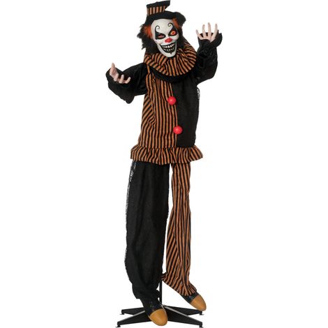 Halloween-Dekoration Horror-Clown mit Spezialeffekten und Soundfunktion 100 cm x 18 cm x 153 cm (1/5)