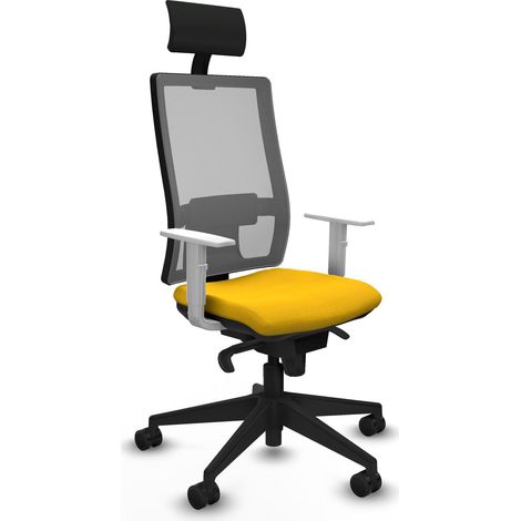 Piqueras y Crespo Horna Chaise de bureau jaune réglable (1/3)