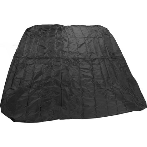 Housse de protection pour baignoire extérieure 190 cm en taffetas de polyester enduit argenté, imperméable, pour sources thermales, format carré, résistante à la pluie, 210 x 210 x 30 cm, noire (1/5)