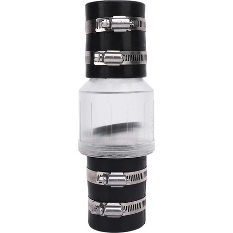 Clapet anti-retour pompe de relevage à volet à ressort silencieux transparent pour tuyau 1-1/2 pouce (1/5)