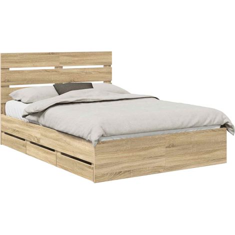 Maison Exclusive - Bettrahmen Sonoma-Eiche 140 x 200 cm Ingenieur (1/5)