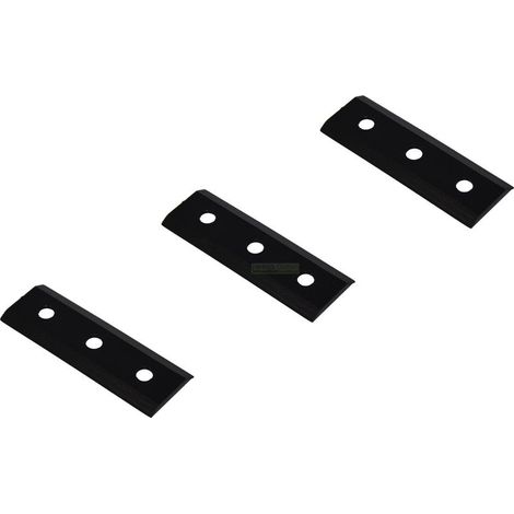 3 X 8,5 CM lame de broyeur / déchiqueteur à bois pour LESCHA ZAK Junior 2700, 3500, 52534, 56787, 52645 (1/2)