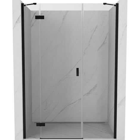 Mexen Mist-H porte de douche battante gauche 155 cm, transparent, noir - 8A5-155-001-70-00-L (1/5)