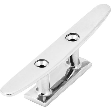 Taquet en Acier Inoxydable 316, Plat avec 2 Trous, extrêmement antirouille, résistant à l'eau salée & aux UV - Taquet d'amarrage pour cordages, cordages, mâts de Drapeau (1/5)