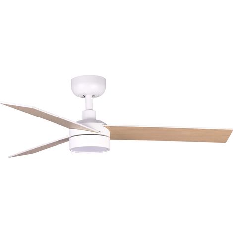 DC Ceiling Fan Rudder S White with LED & Remote (1/2)